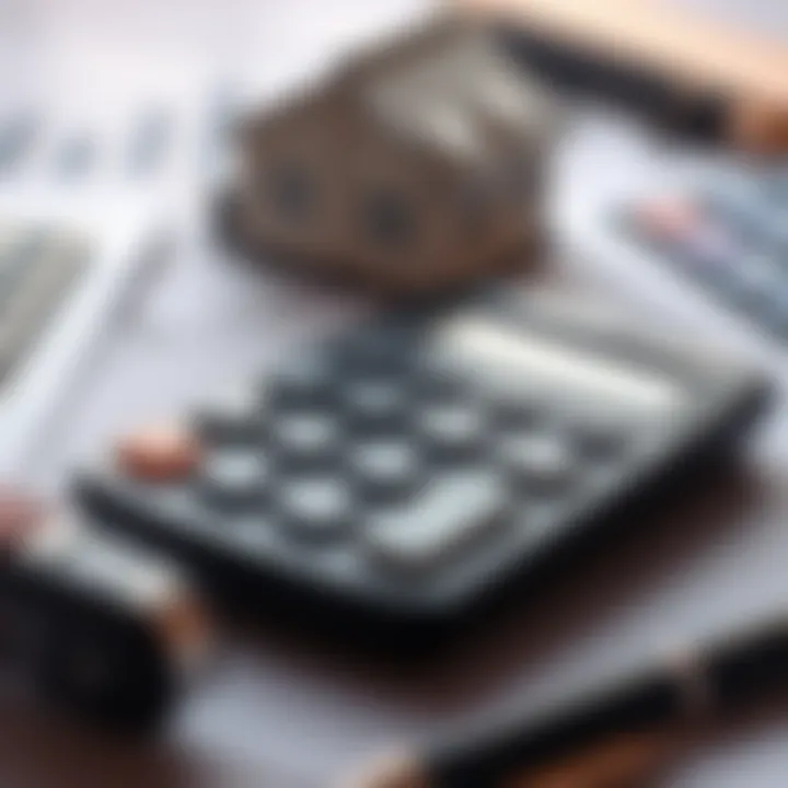 Conceptual image of financial planning with a calculator