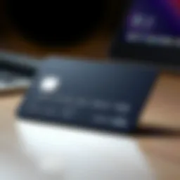 Detailed view of the Apple Card showcasing its sleek design