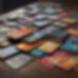 An assortment of Discover credit card offerings displayed on a table