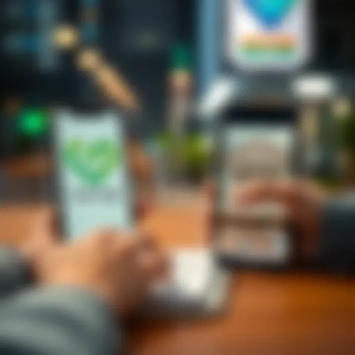Cash App vs. Traditional Banking Services Illustration comparing Cash App and traditional bank services