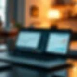 Laptop showcasing productivity tools for brokers