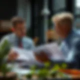 Expert Guidance in Financial Review Tax advisor reviewing financial documents with a client