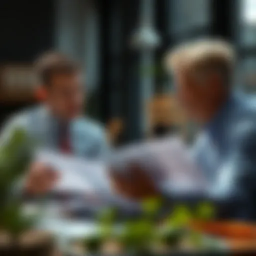 Expert Guidance in Financial Review Tax advisor reviewing financial documents with a client