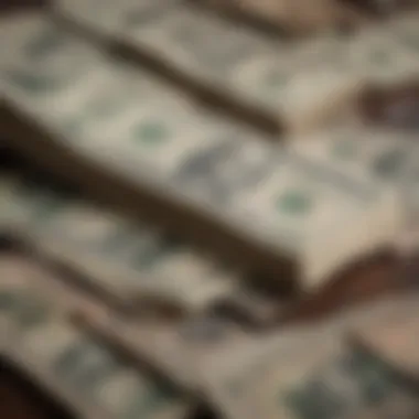 Currency Comparison: Vietnamese Dong and US Dollar Vietnamese Dong notes with US Dollar bills