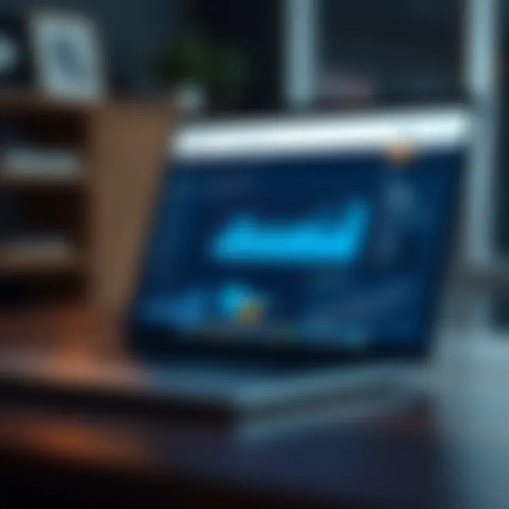 Data-Driven Marketing Analytics A laptop with marketing analytics software open, illustrating data-driven decision making.