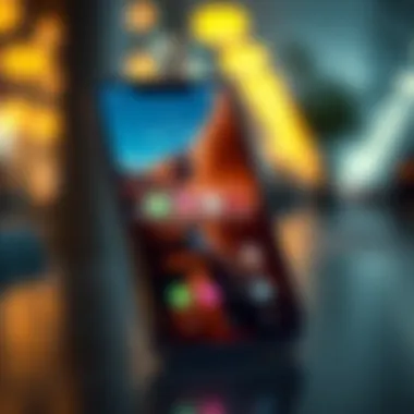 Innovative Productivity App Interface A smartphone displaying an innovative app interface designed for small business productivity.