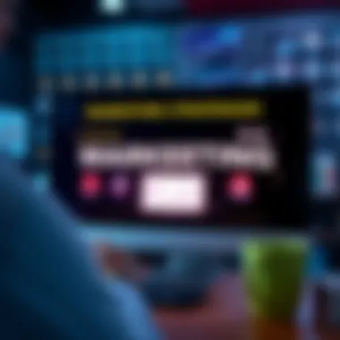 Effective Marketing Strategies for Entrepreneurs Digital marketing strategies displayed on a screen