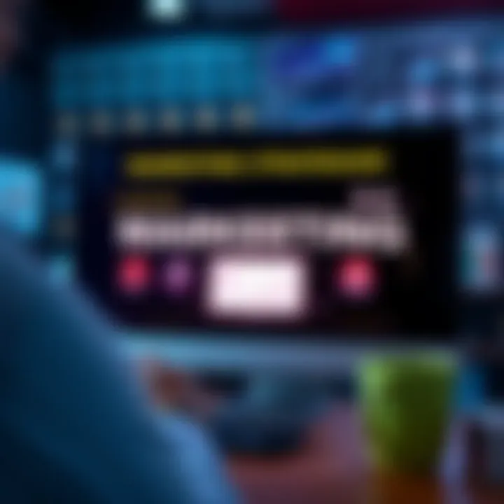 Effective Marketing Strategies for Entrepreneurs Digital marketing strategies displayed on a screen