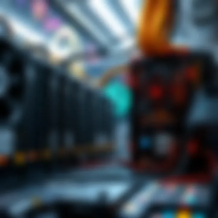 Functionality of ASIC Miners in Crypto Mining An illustration depicting the functionality of ASIC miners in cryptocurrency mining