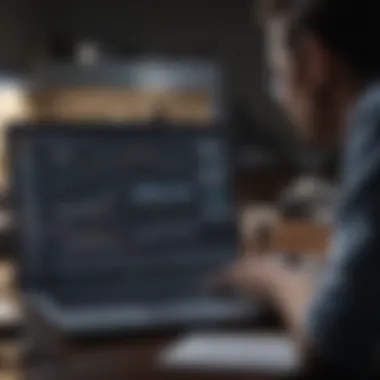 An investor analyzing silver market data on a laptop