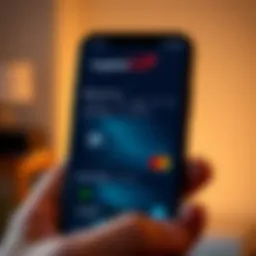 User interface of the Capital One credit card app showcasing account overview