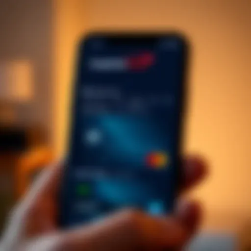 User interface of the Capital One credit card app showcasing account overview
