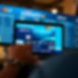 Visual representation of online banking features