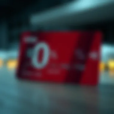 Conceptual representation of 0% interest credit cards