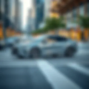 Sleek Design of Economic Cars in Urban Environments A sleek economic car in a city setting