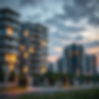 Real Estate Development Fueled by Improved Land Loan Conditions Contemporary real estate development showcasing urban growth