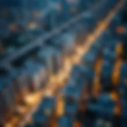 Aerial view of urban development