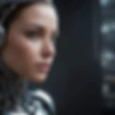 An abstract representation of the ethical considerations surrounding artificial intelligence.