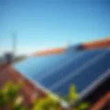 High-efficiency solar panel installation on a rooftop