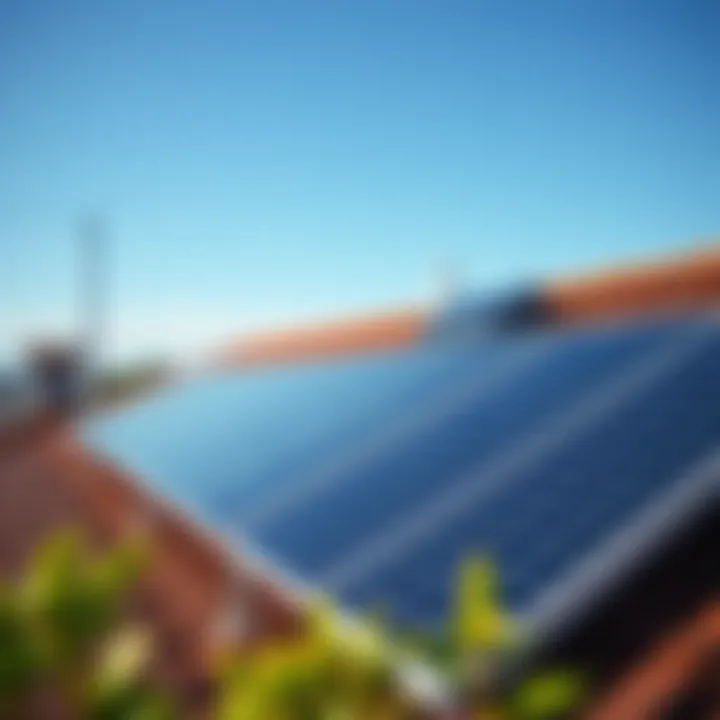 High-efficiency solar panel installation on a rooftop