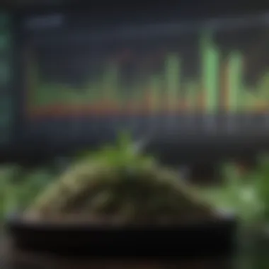 Graph representing performance metrics of cannabis investments