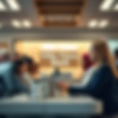 Interior of a Fifth Third Bank branch showcasing customer service