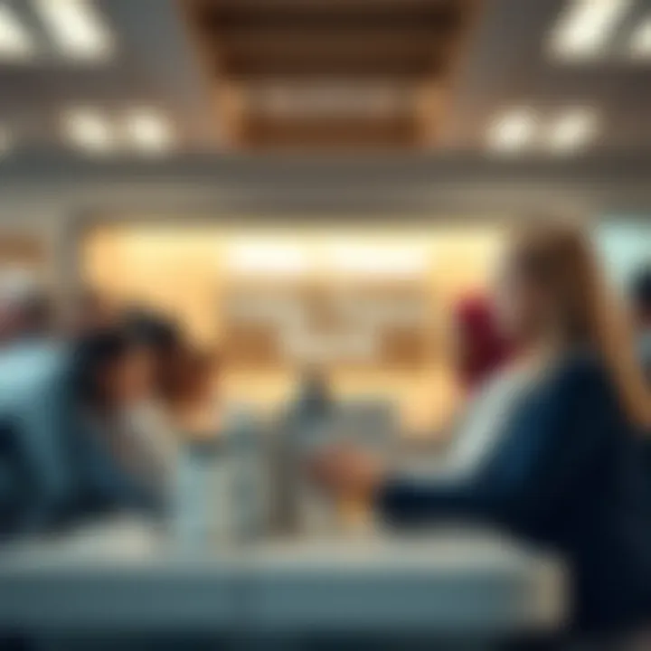 Interior of a Fifth Third Bank branch showcasing customer service