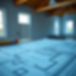 A meticulous blueprint of a home renovation project