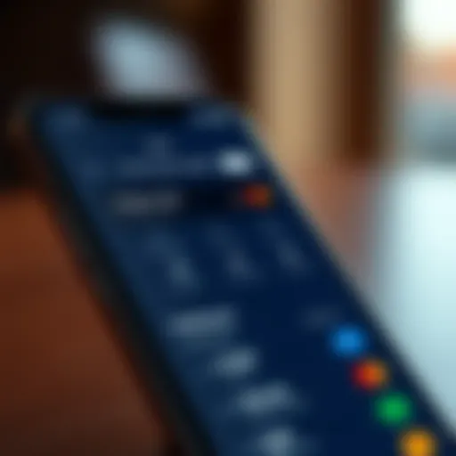 User interface of the First Premier Credit Card app showcasing dashboard features