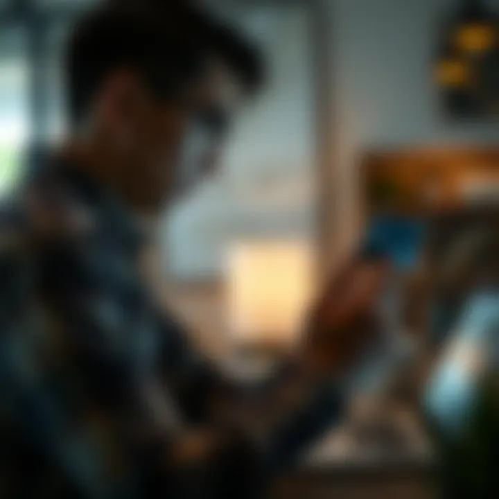 Exploring Credit Card Options Person reviewing credit card options online