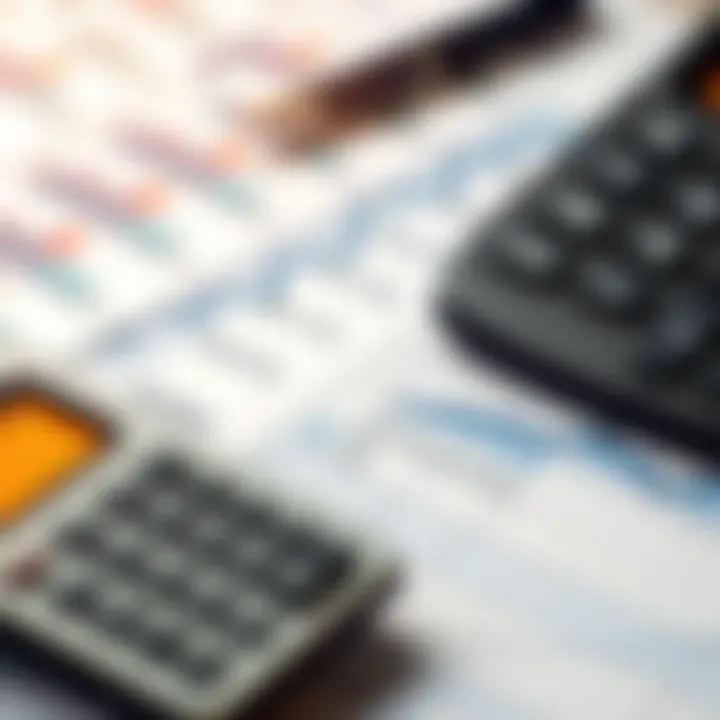 Financial Analysis for Home Buyers Close-up of a calculator and financial documents related to home buying