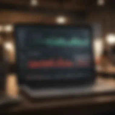 Market Trends Analysis for Online Ventures A thoughtful analysis of market trends on a laptop screen