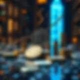 Digital Representation of Growing Cryptocurrencies A digital representation of various cryptocurrencies symbolizing growth