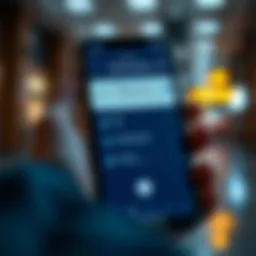 A smartphone displaying a mobile banking app interface