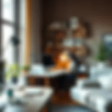 A motivational workspace with inspiring decor