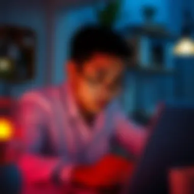 A person engaged in a video conference