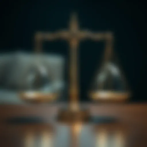 Visual representation of financial balance scales