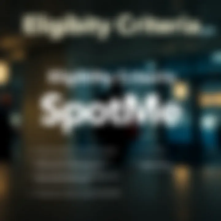 Eligibility Criteria for SpotMe Graphic representation of eligibility criteria for SpotMe.