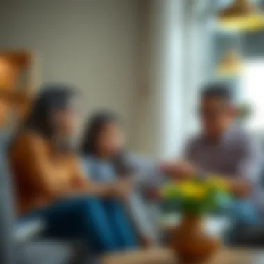 A family discussing finances
