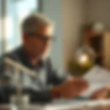 Assessing Financial Health An individual reviewing financial statements