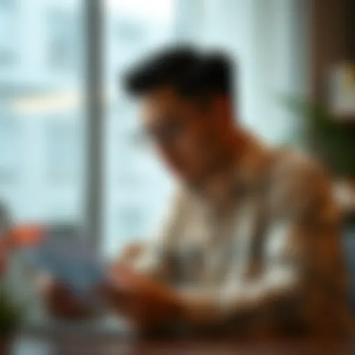 An entrepreneur analyzing financial data on a laptop