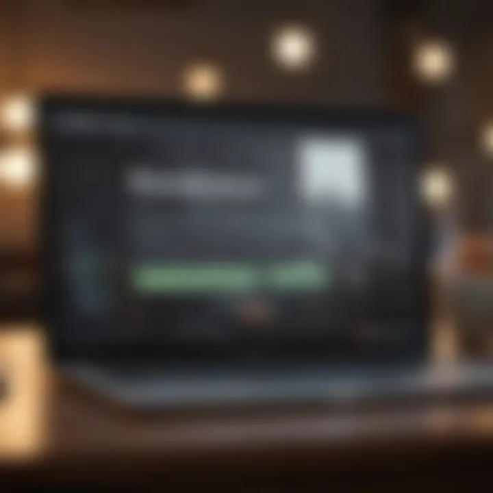 A laptop displaying a digital resource for student loan information.