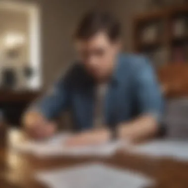 Understanding Your Financial Documents A person reviewing financial documents related to their student loans.
