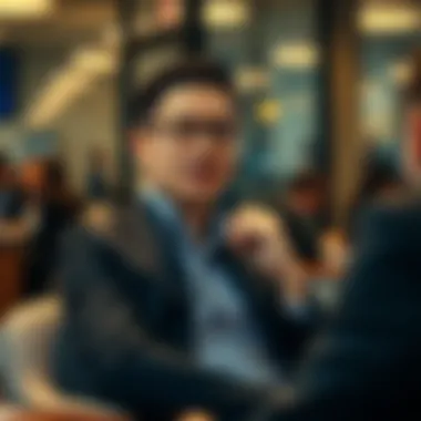 A confident individual in a professional interview setting