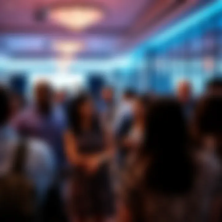 A professional networking event showcasing finance professionals