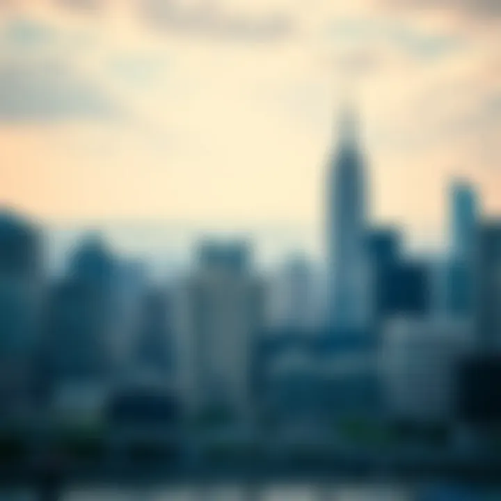 A bustling New York City skyline representing finance opportunities