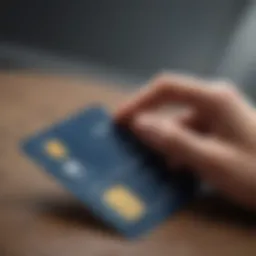 A person analyzing travel credit card options