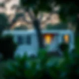 Exploring Mobile Home Living A serene mobile home set against a lush backdrop, representing potential living spaces for veterans.