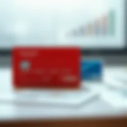 Visual representation of credit card balance transfer mechanics