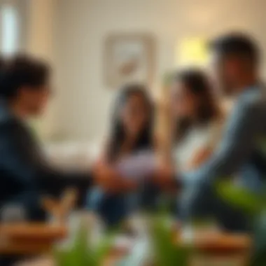 A serene family discussing future education plans